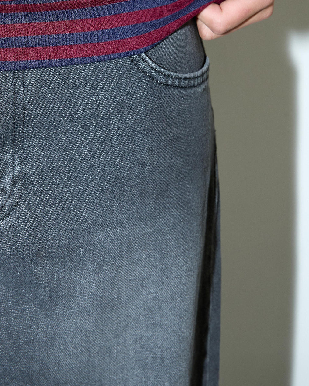 Jeans Wide Leg Antracita