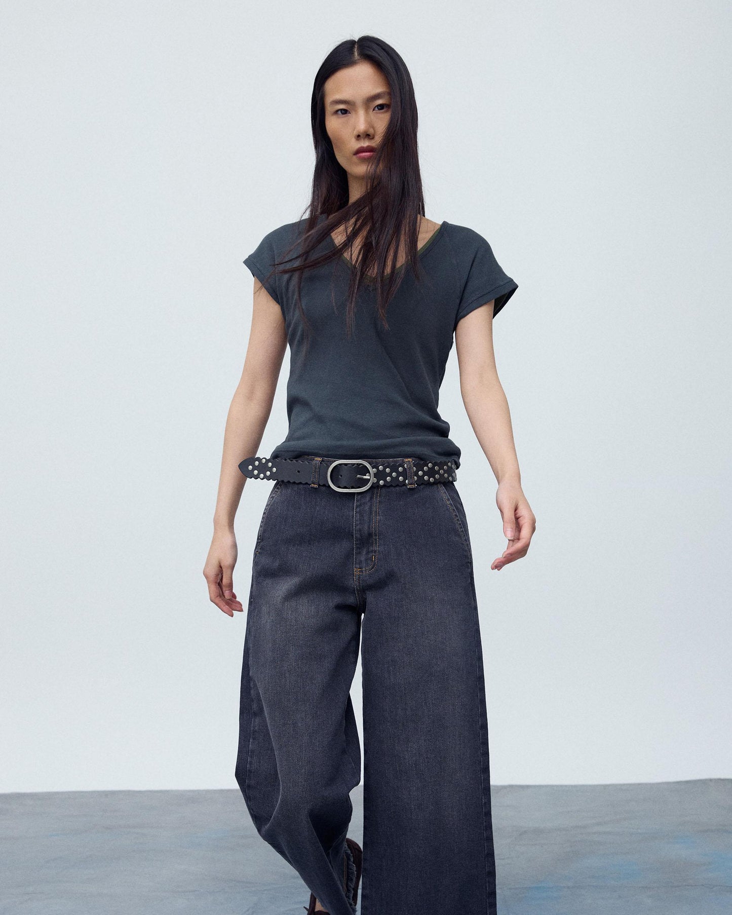 Jeans Ancho Recto Antracita