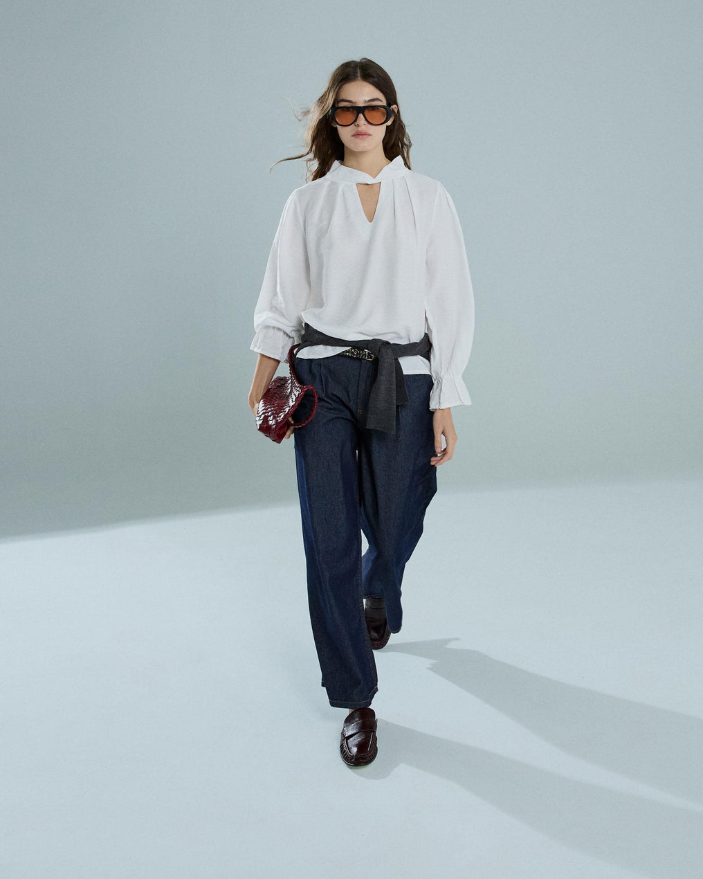 Blusa Escote Cruzado Blanca