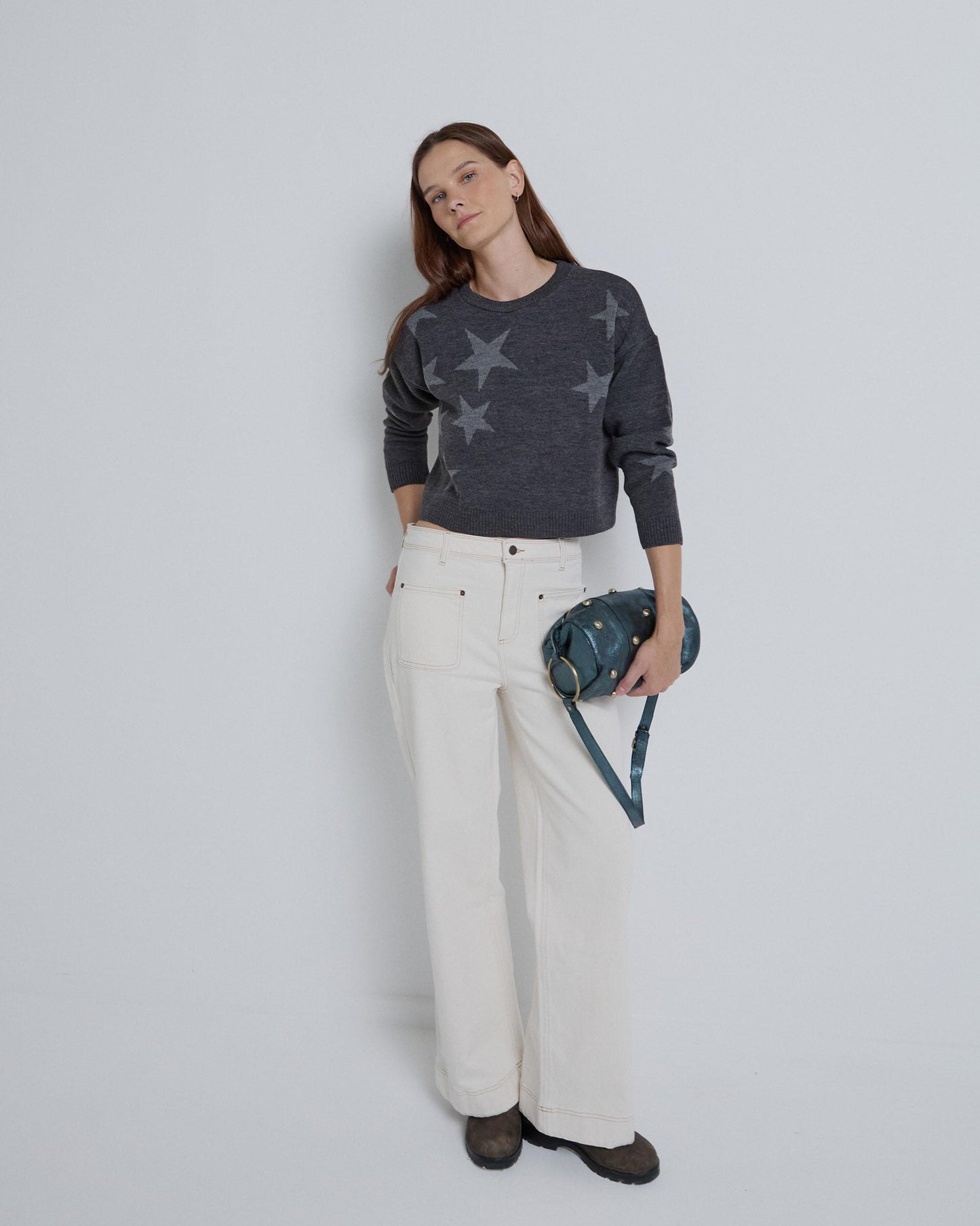 Jeans Tejido Rustico Crudo