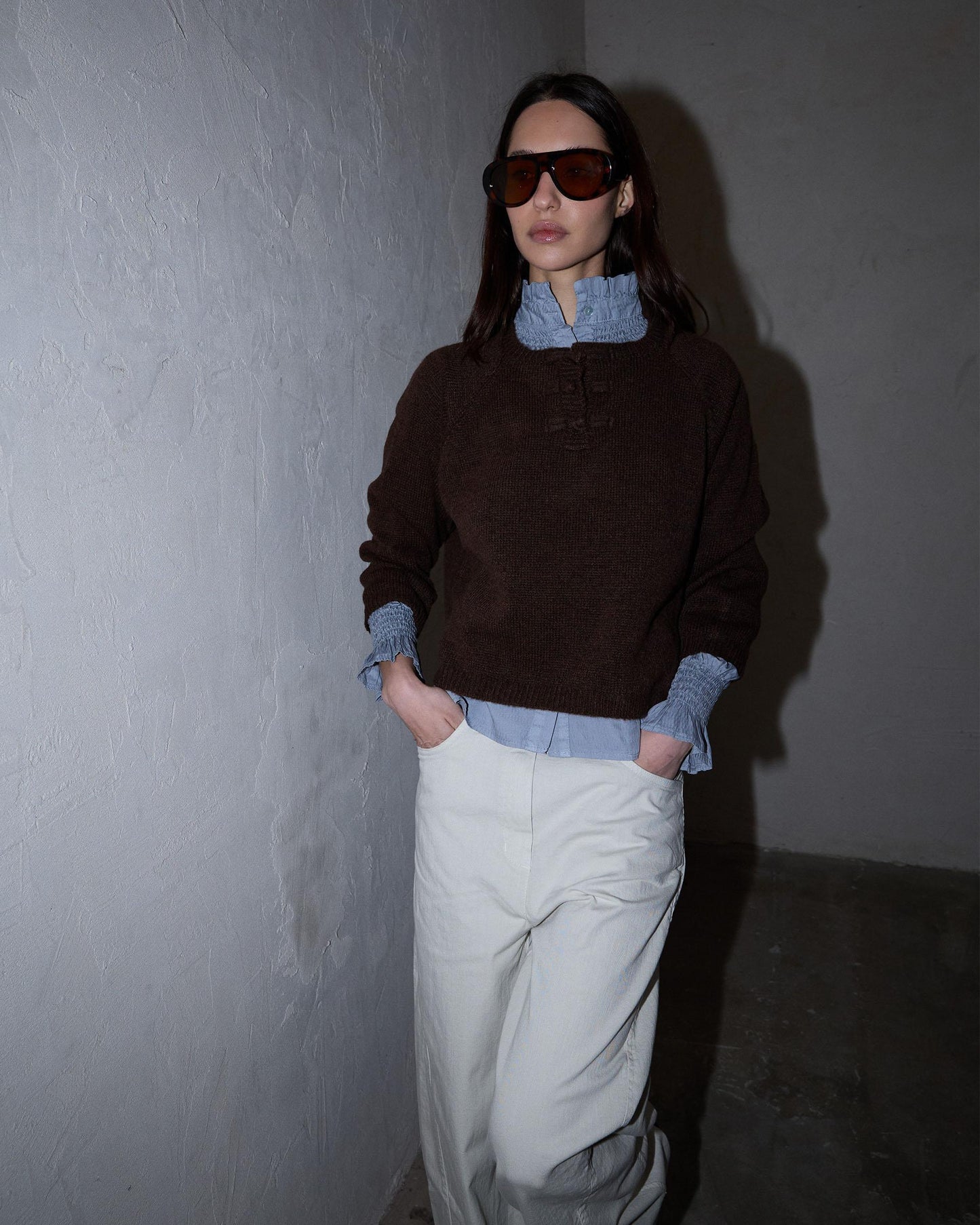 Jersey Cierres Japo Marrón