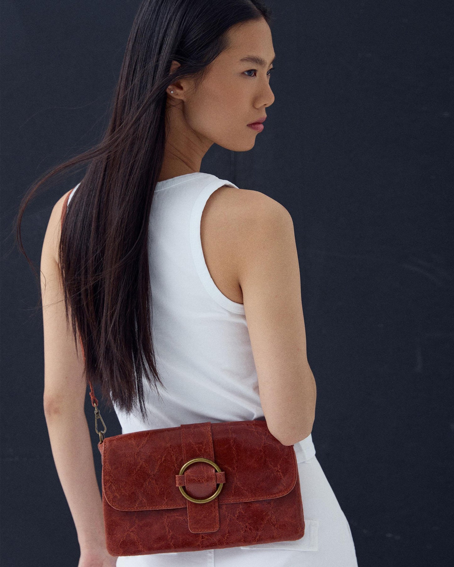 Bolso Pequeño Hebilla Teja