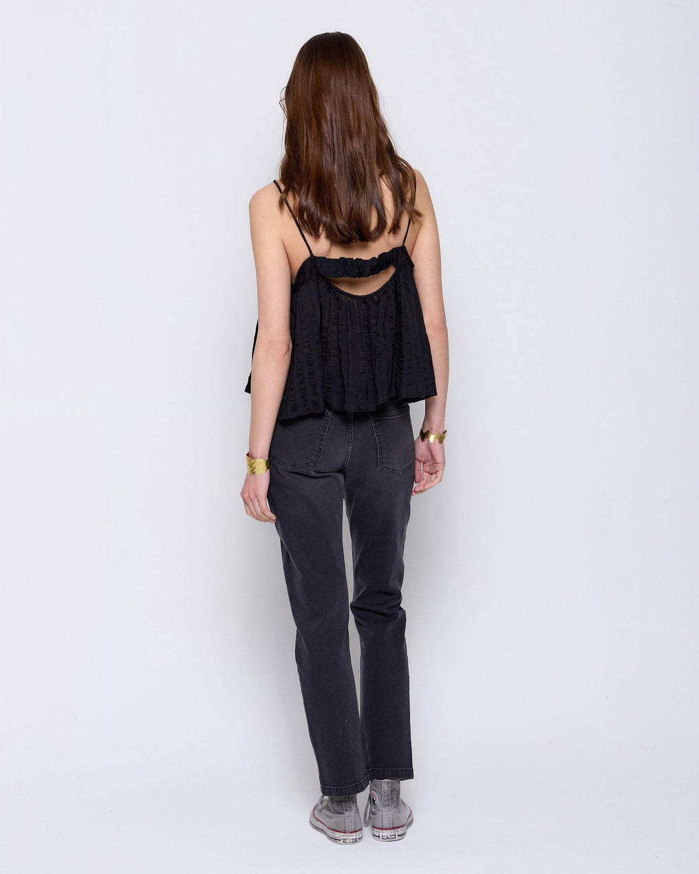 Black Back Strappy Top