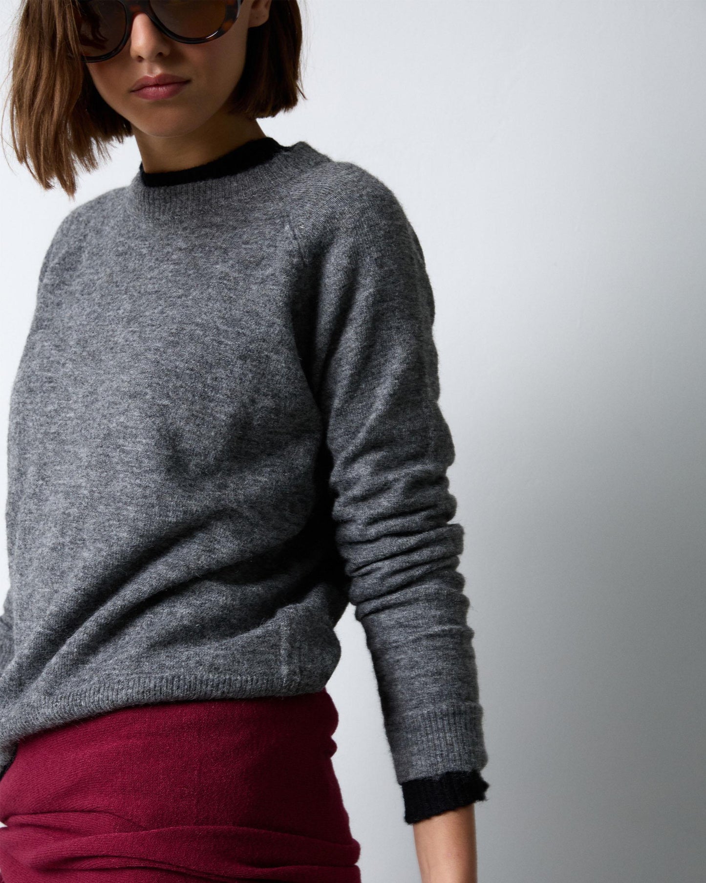 Jersey Cuello Redondo Gris