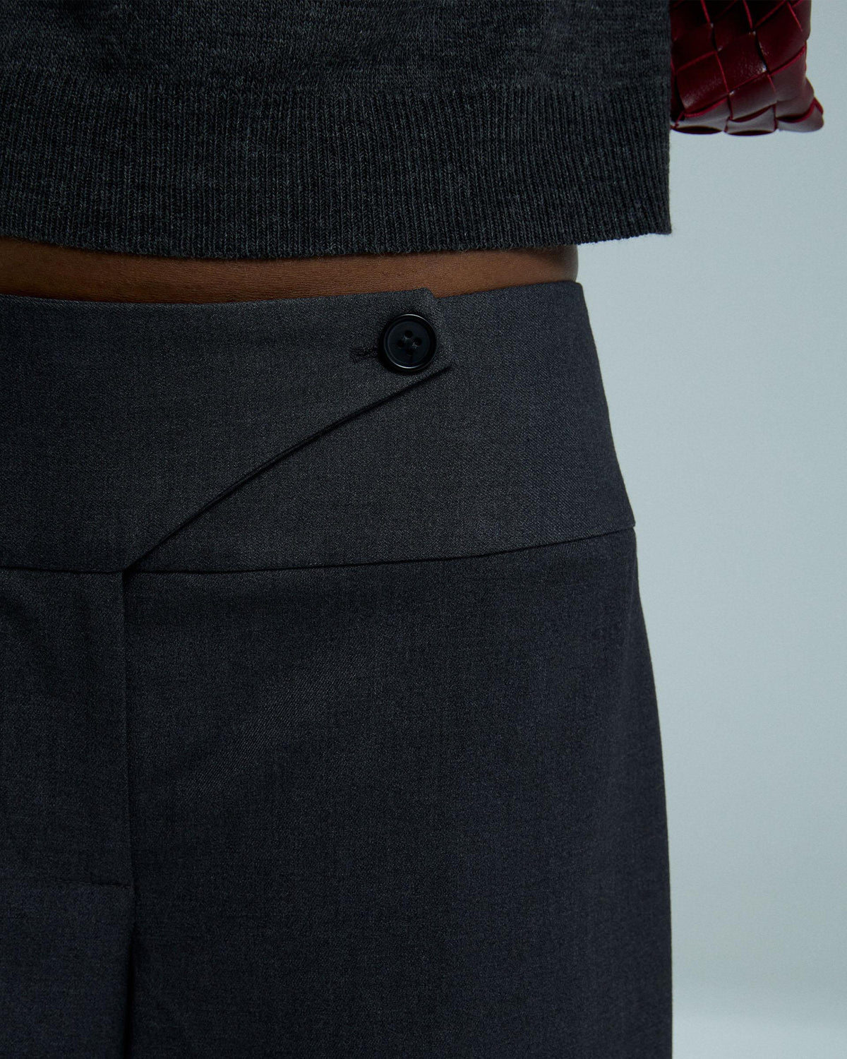 Pantalón Cinturilla Cruzada Antracita