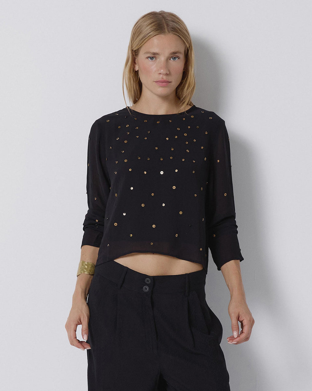 Blusa Lentejuelas Negro