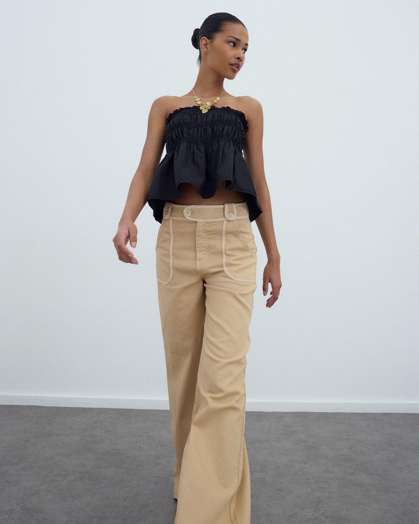 Top Élastiques Bustier Noir