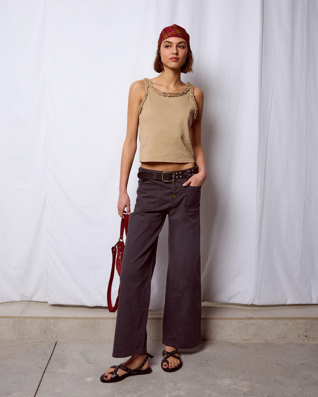 Jeans Bolsillos De Plastón Antracita