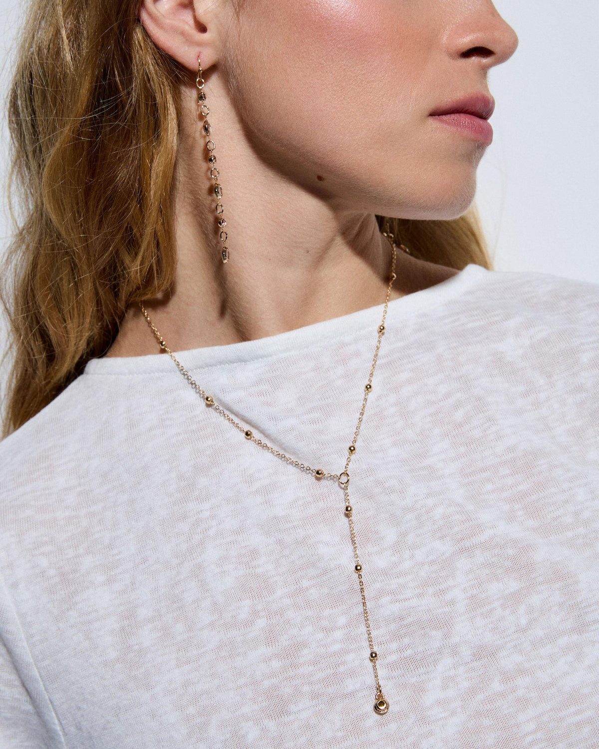 Collar Corbatero Circonita Oro
