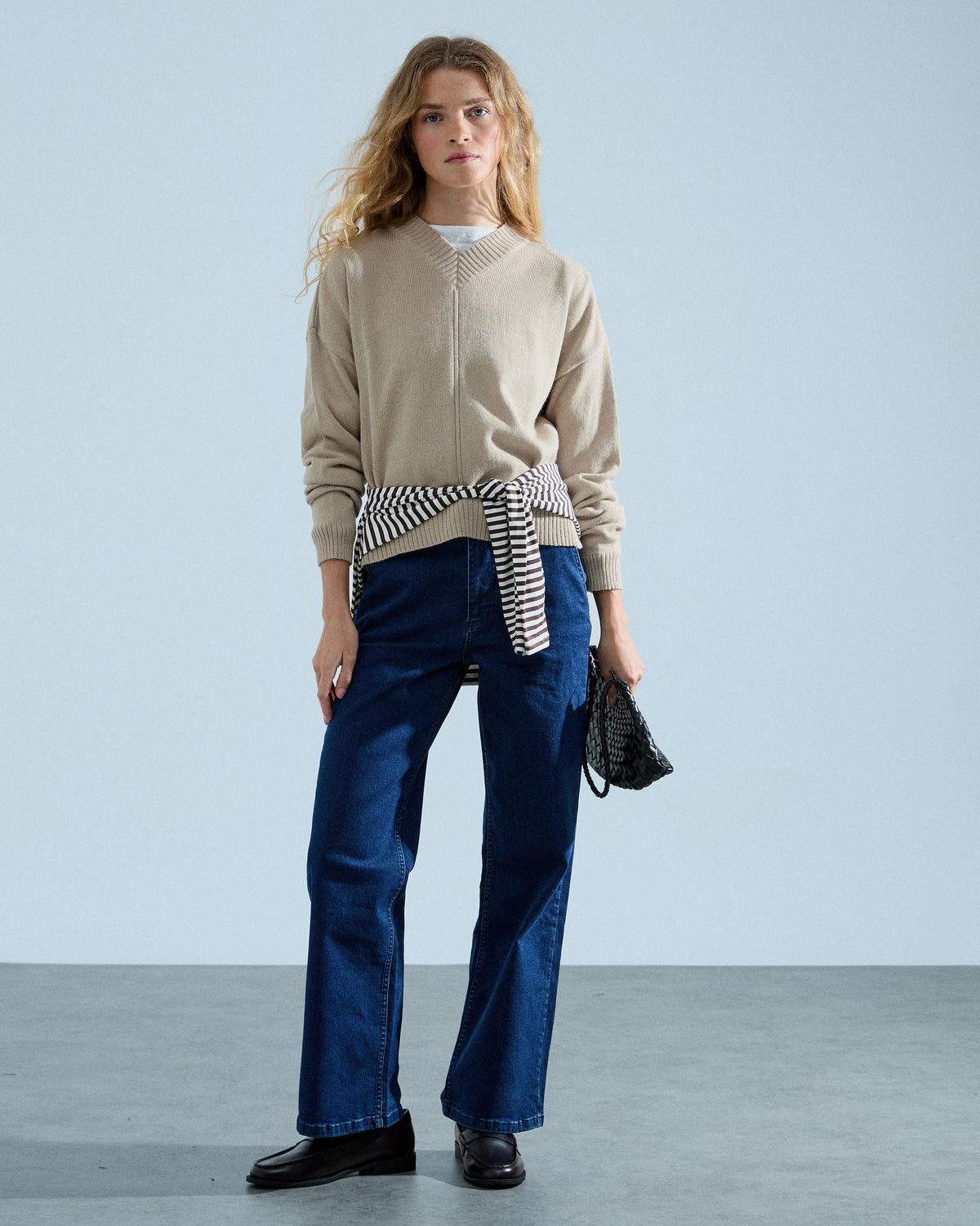 Jeans Doble Trabilla Azul Oscuro