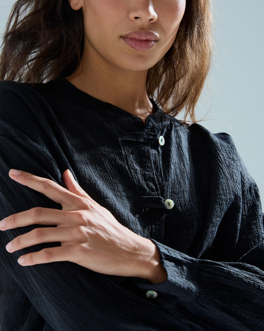 Blusa Alamares Delantero Negro