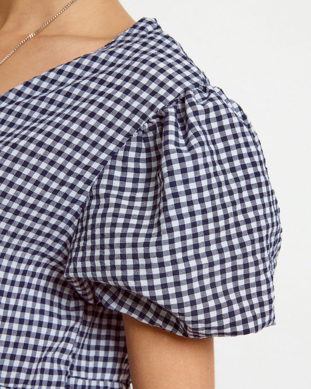 Vestido Largo Cortes Azul Marino