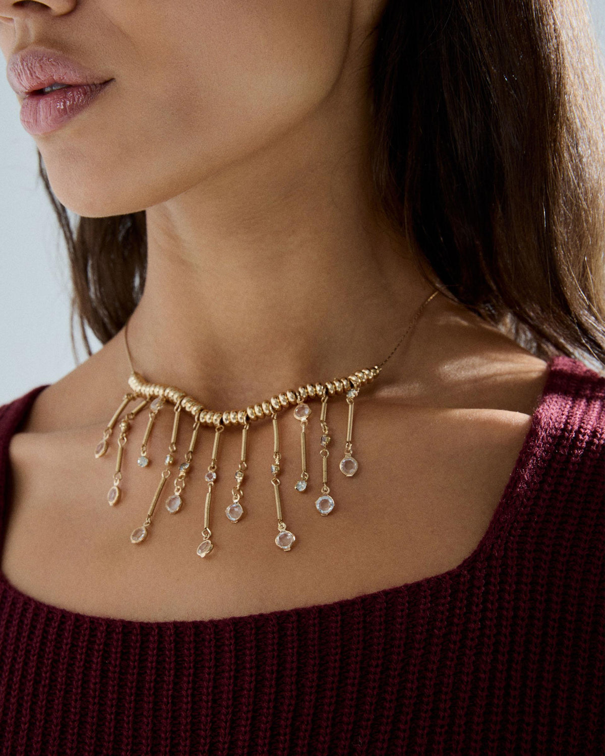 Collar Cascada Circonitas Oro