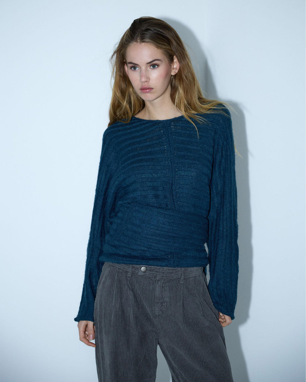 Jersey Rayas Costura Petróleo