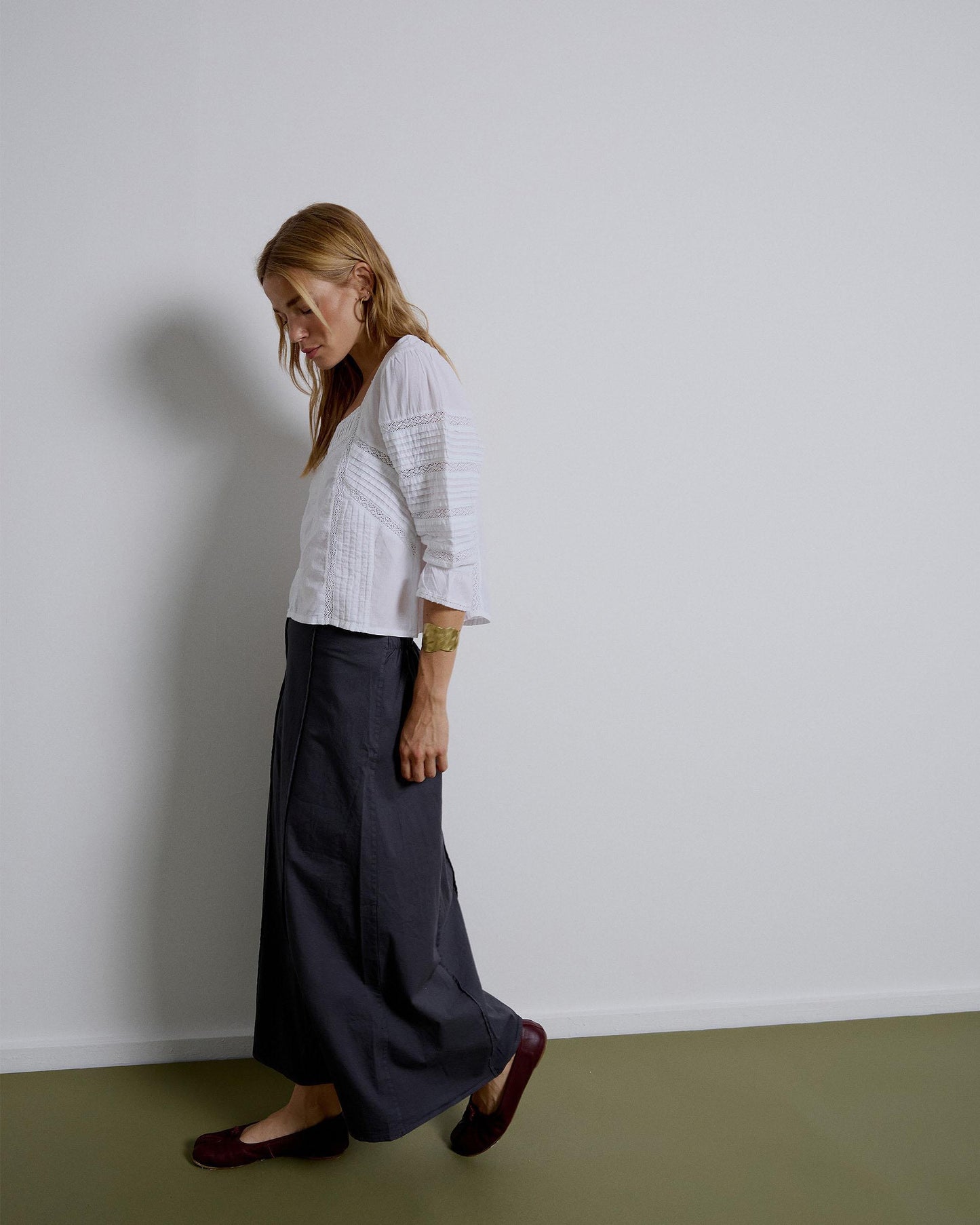 Falda Costuras Antracita