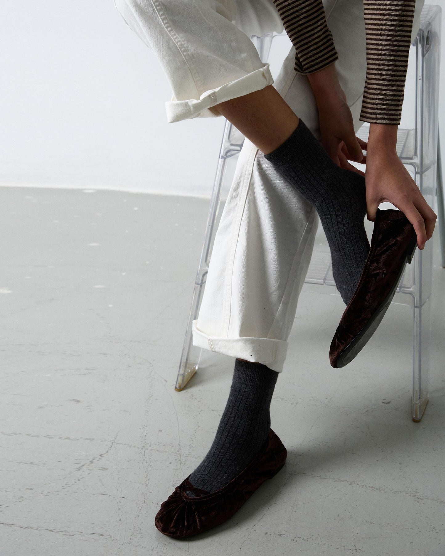 Anthracite Mid-Calf Socks