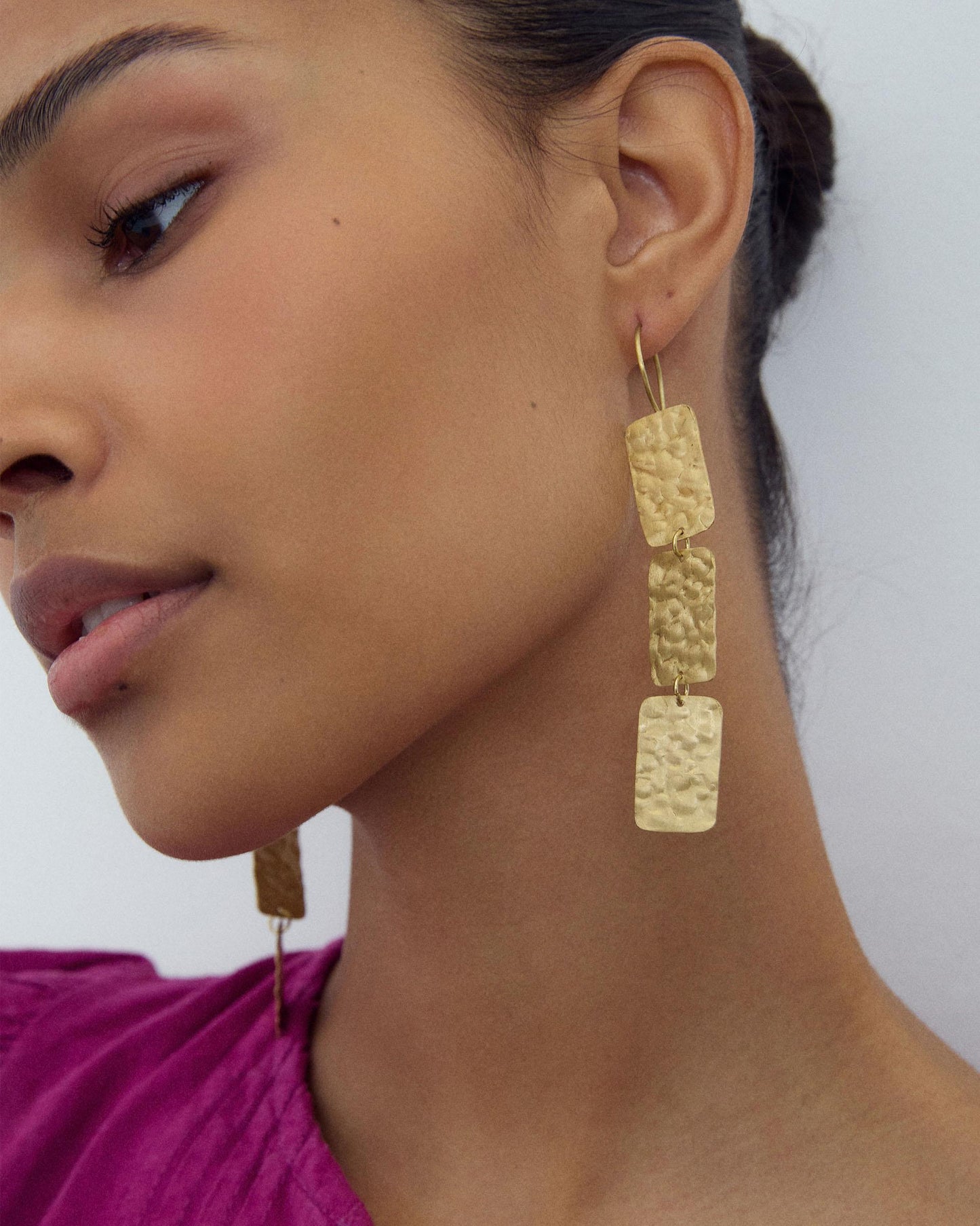 Earrings Rectangles Gold