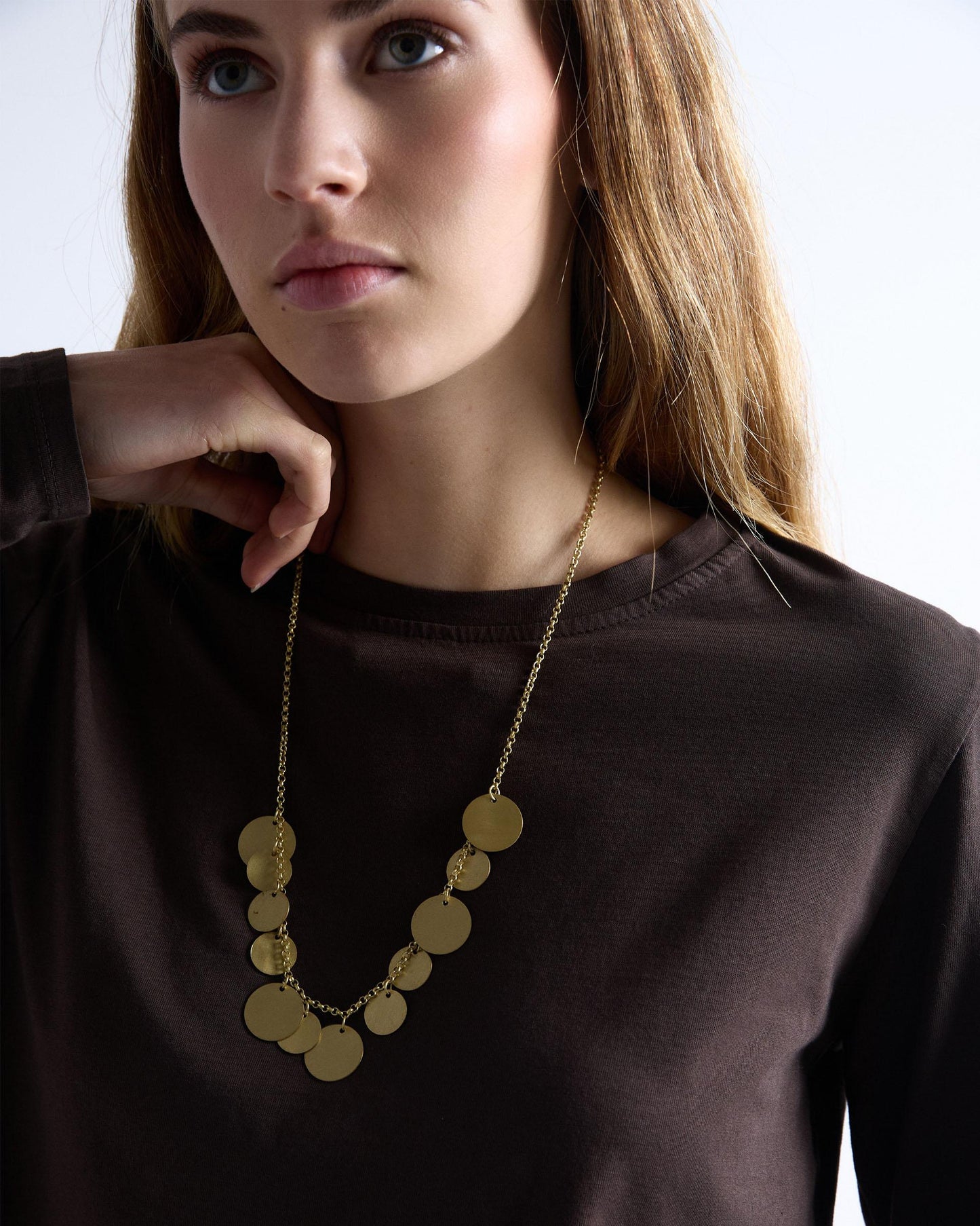 Camiseta Básica Manga Larga Marrón