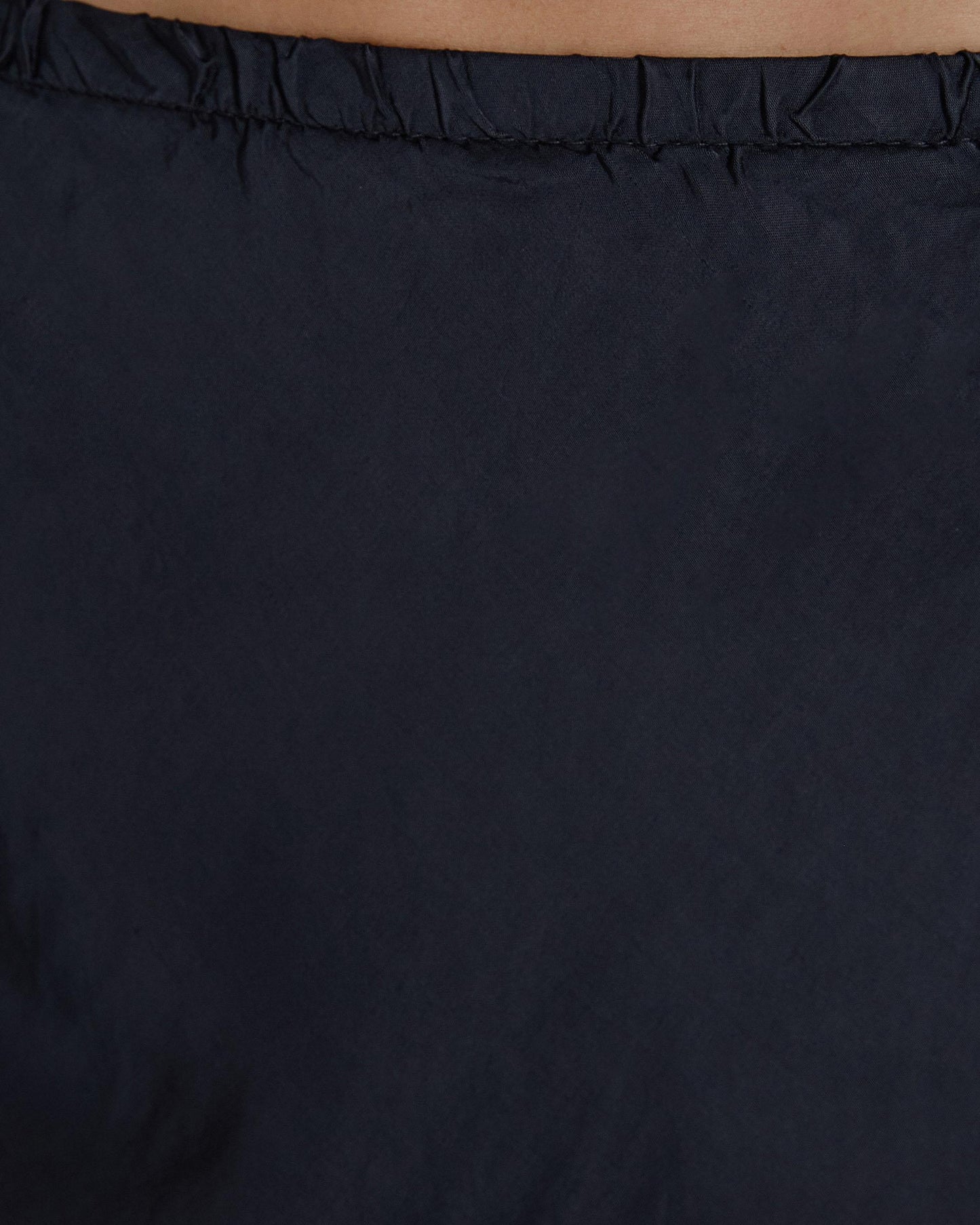 Anthracite Satin Evase Skirt