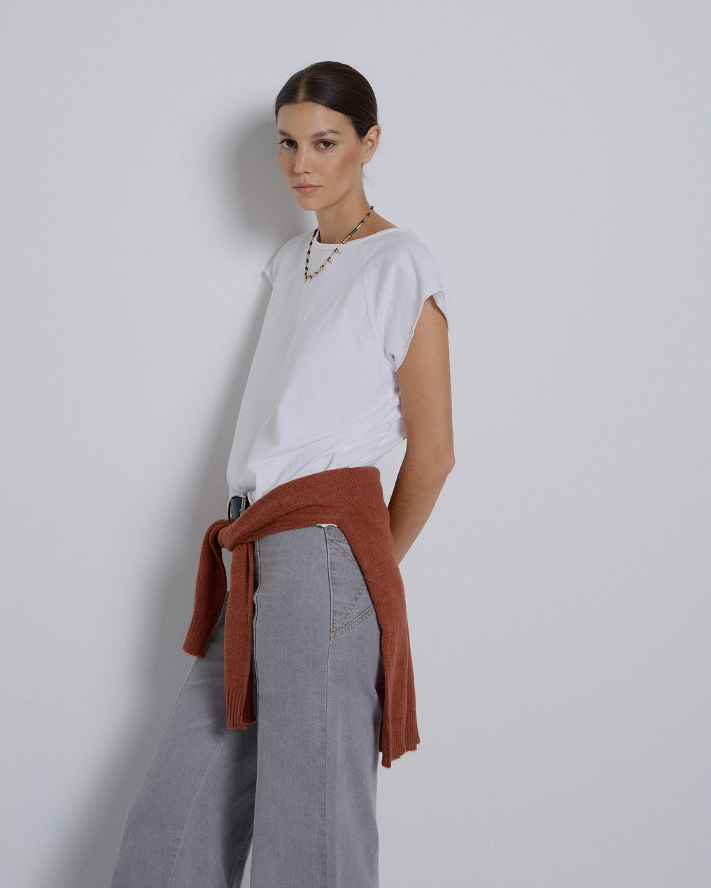 White Raglan Short Sleeve T-shirt