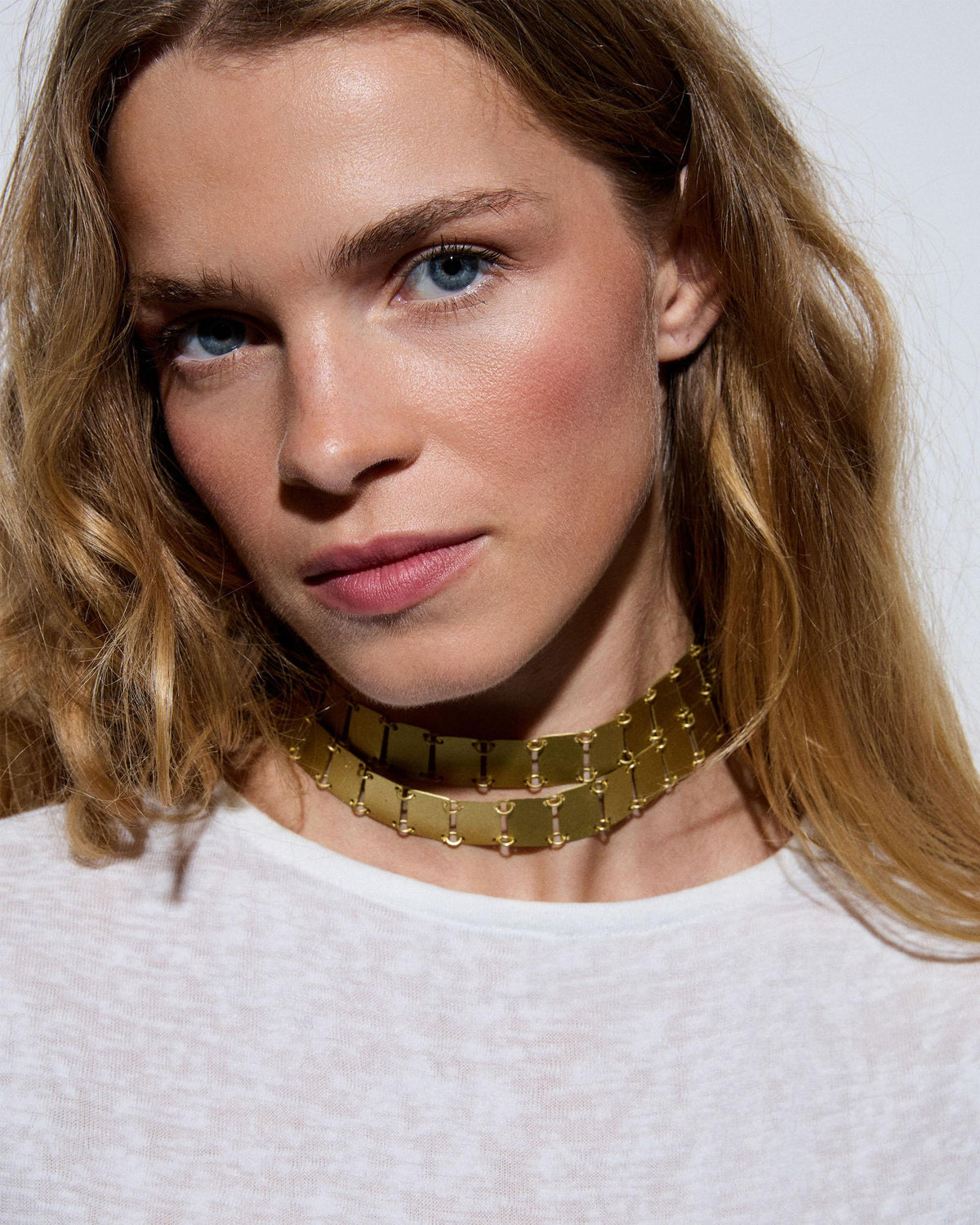 Choker Cuadrados Oro