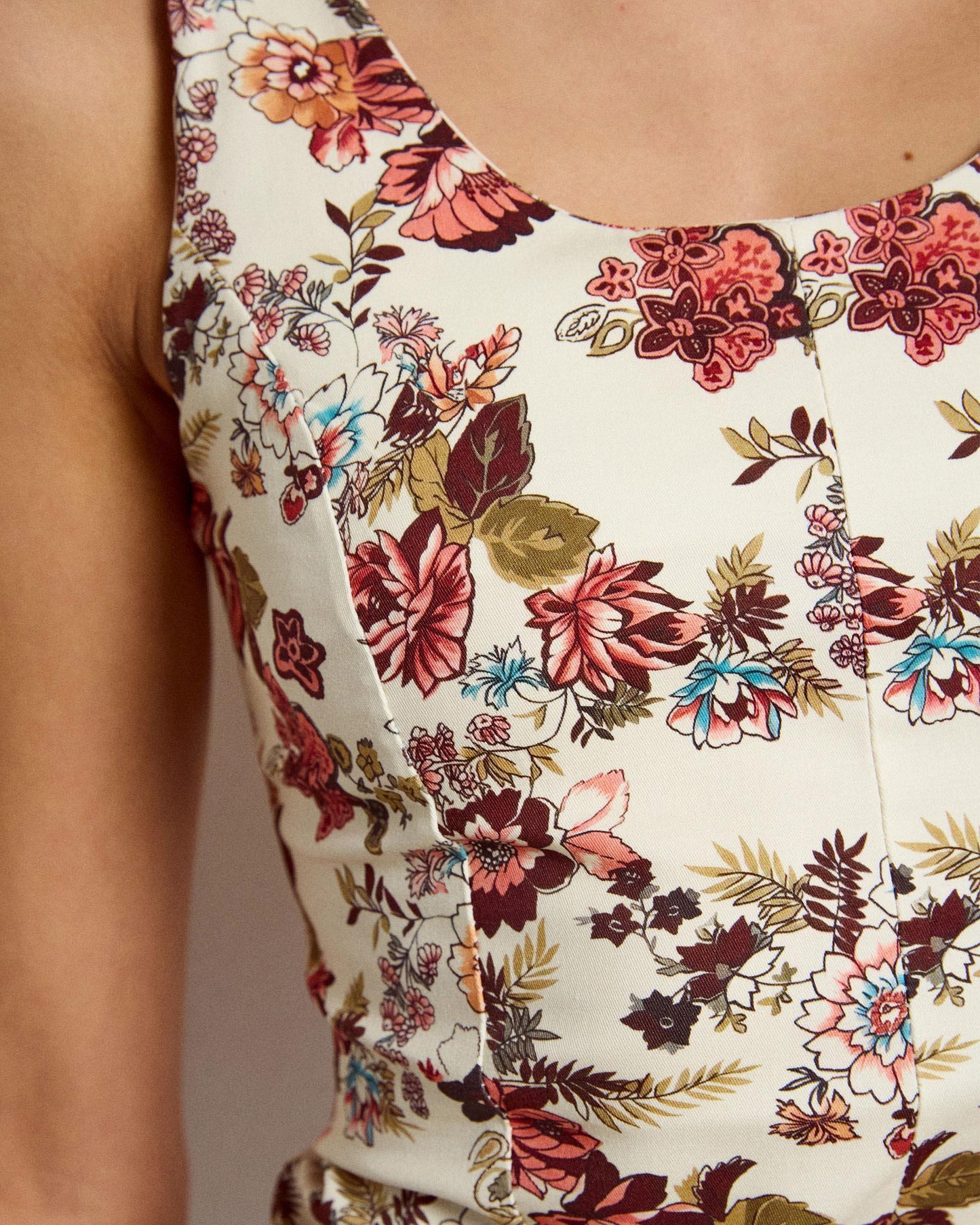 Top Corsetero Estampado Multicolor