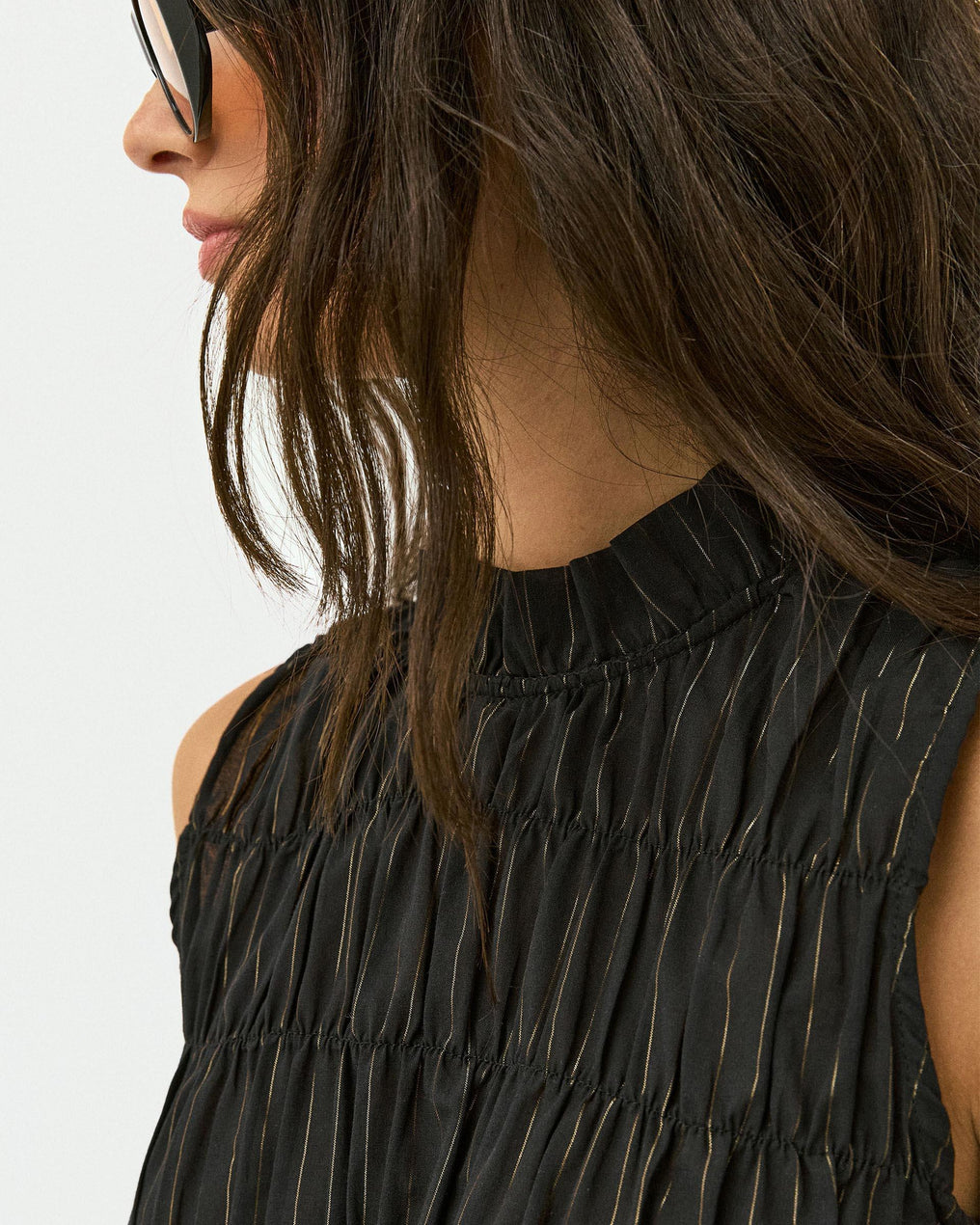 Top Elásticos Lurex Preto