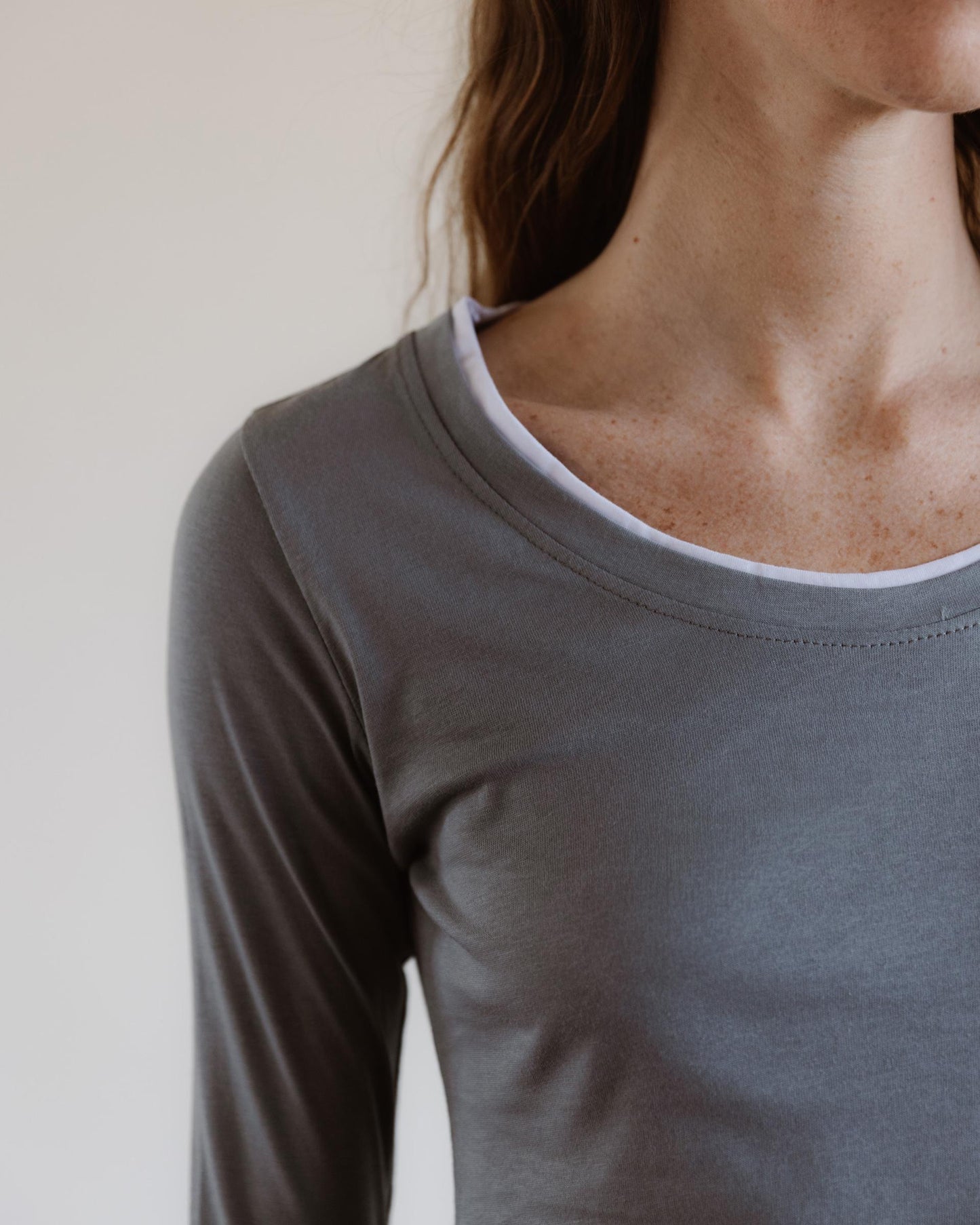 Camiseta Efecto Doble Gris