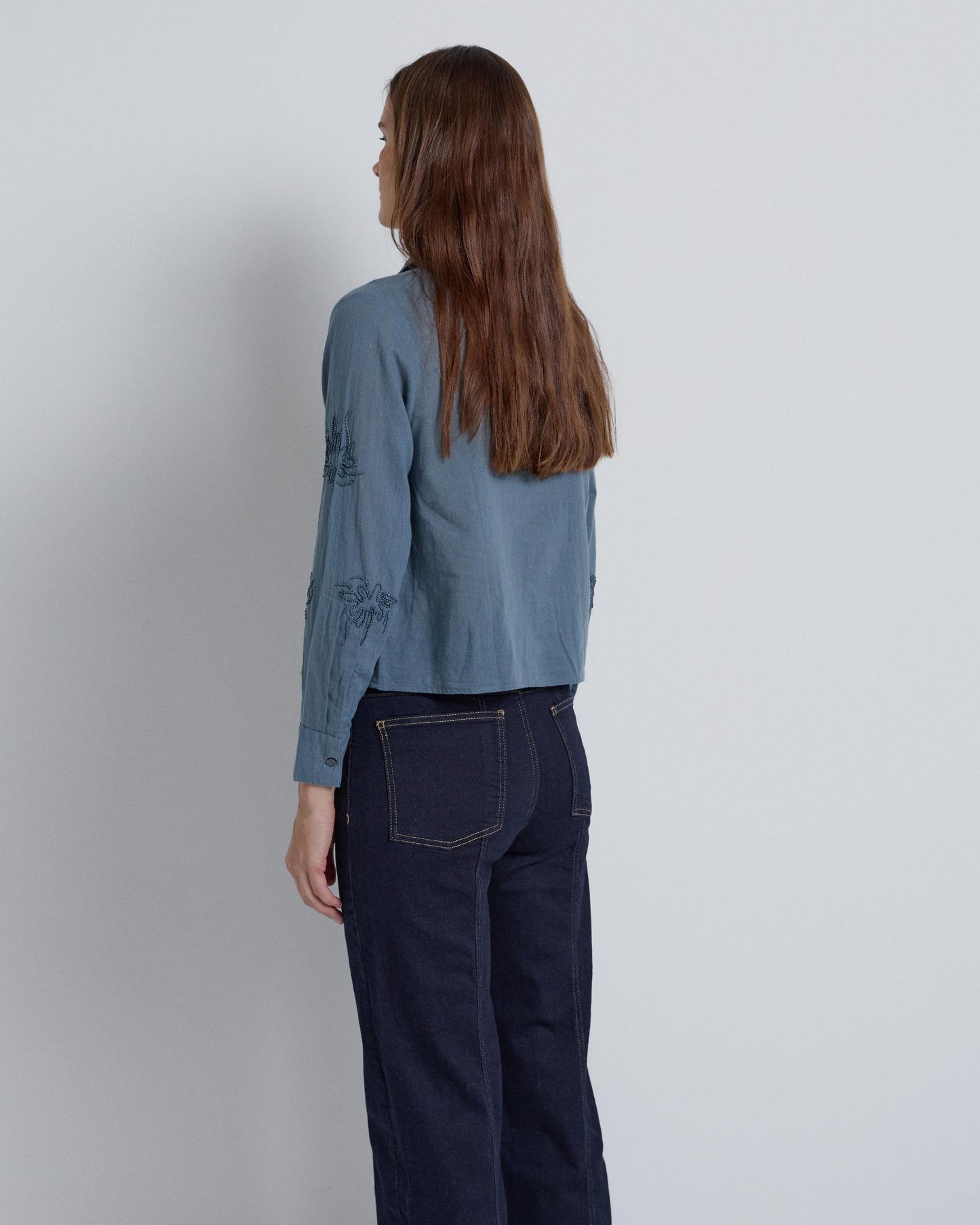 Blusa Abalorios Azul