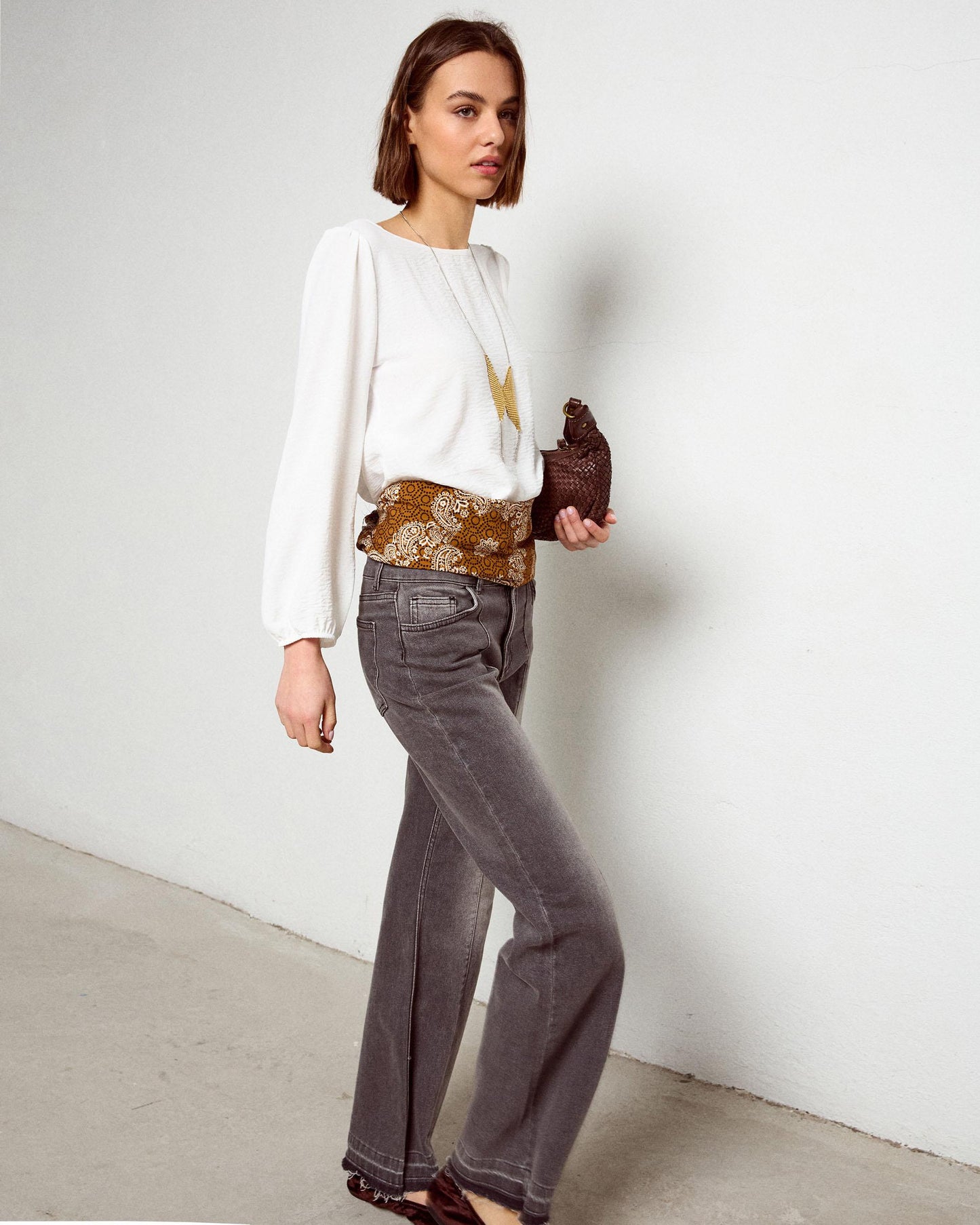 Anthracite Front Seam Jeans