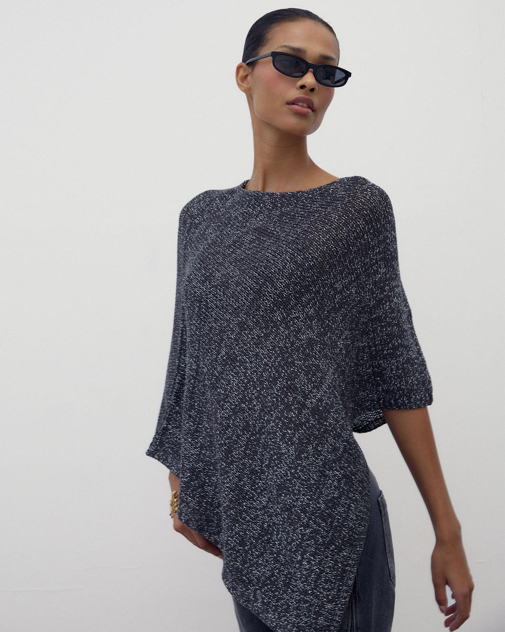 Poncho Lurex Antracite