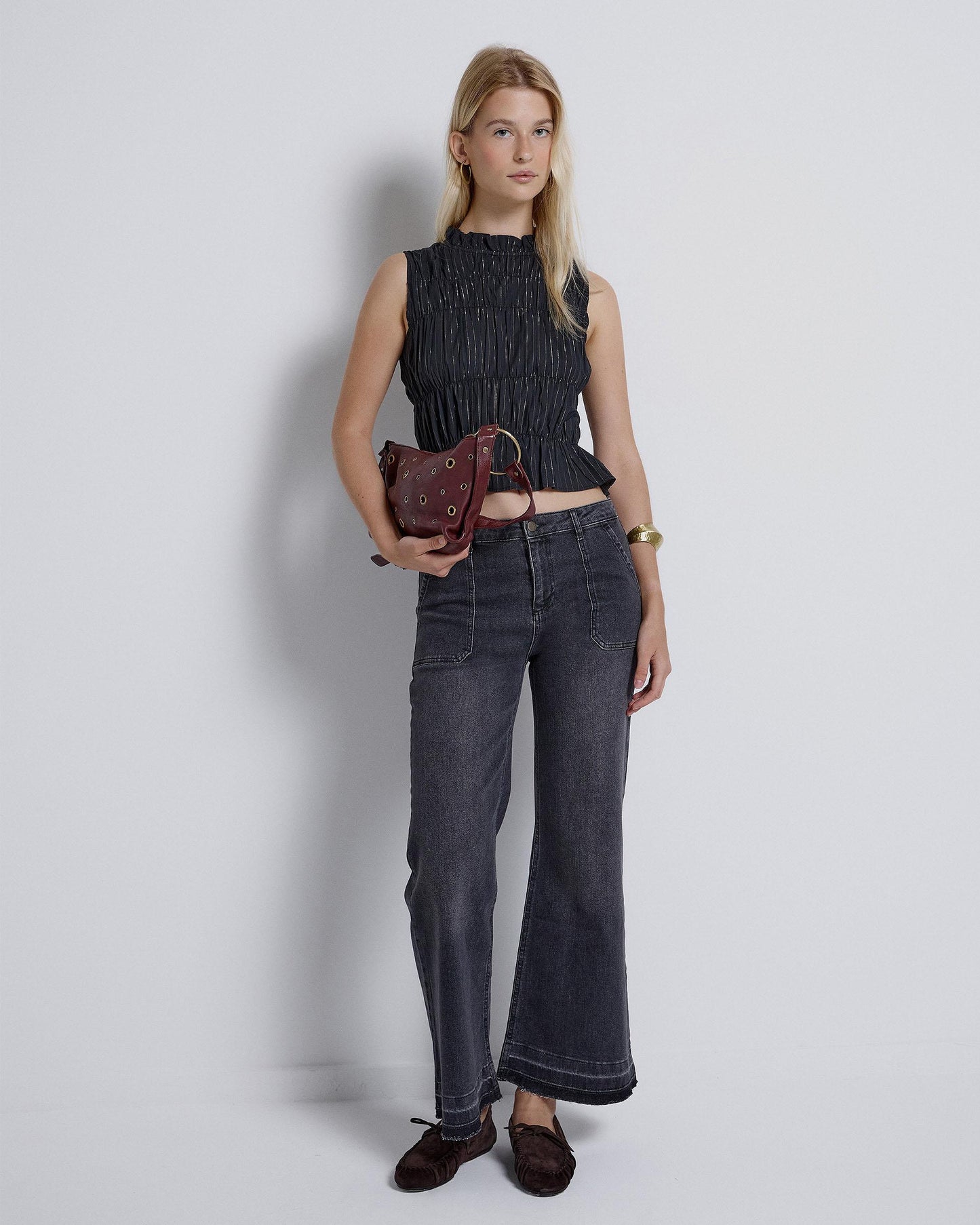 Top Gomas Lurex Negro