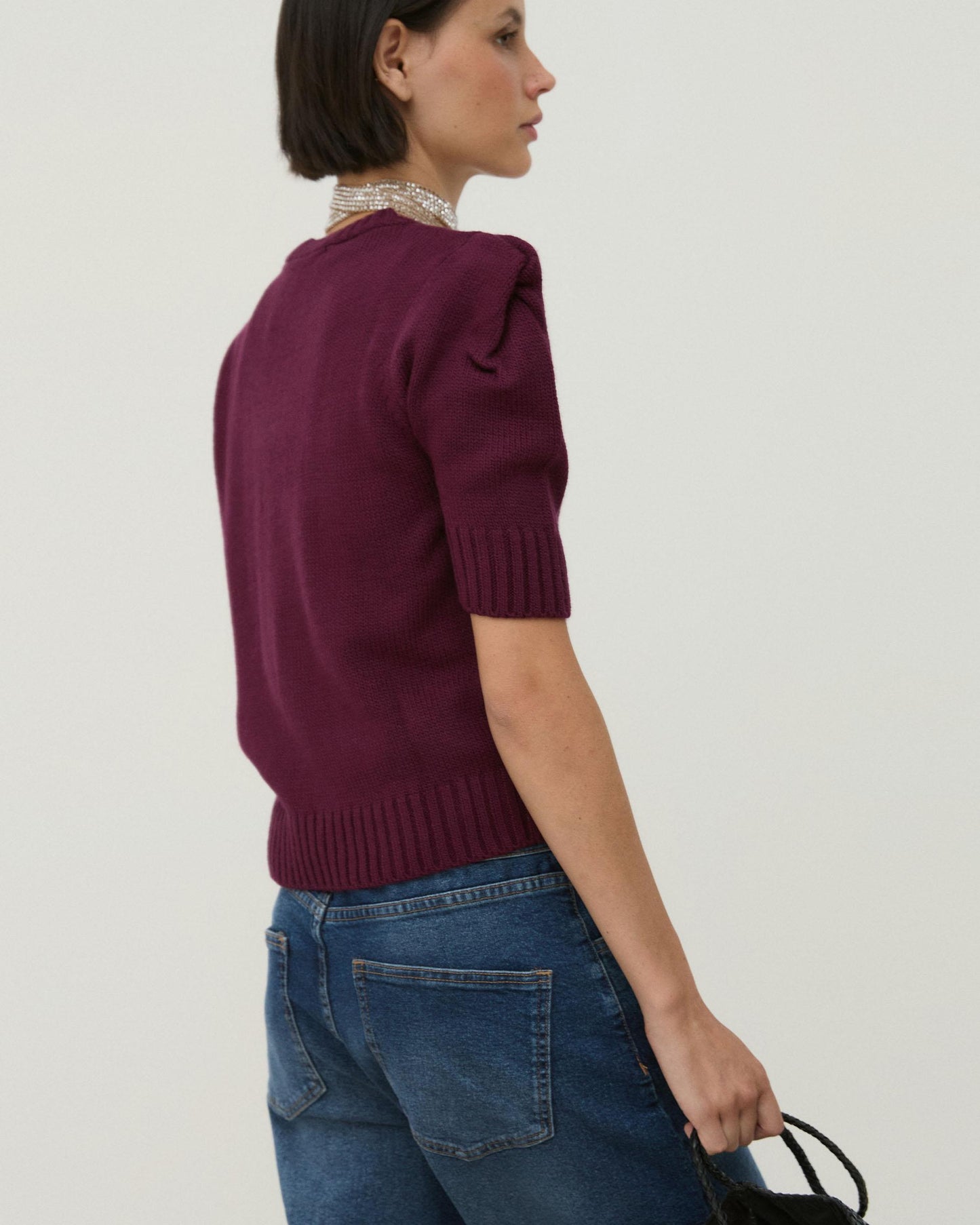 Top Punto Hombreras Morado