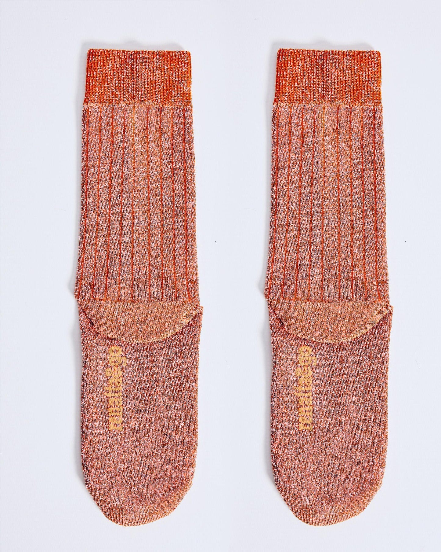 Calcetines Media Caña Lurex Naranja