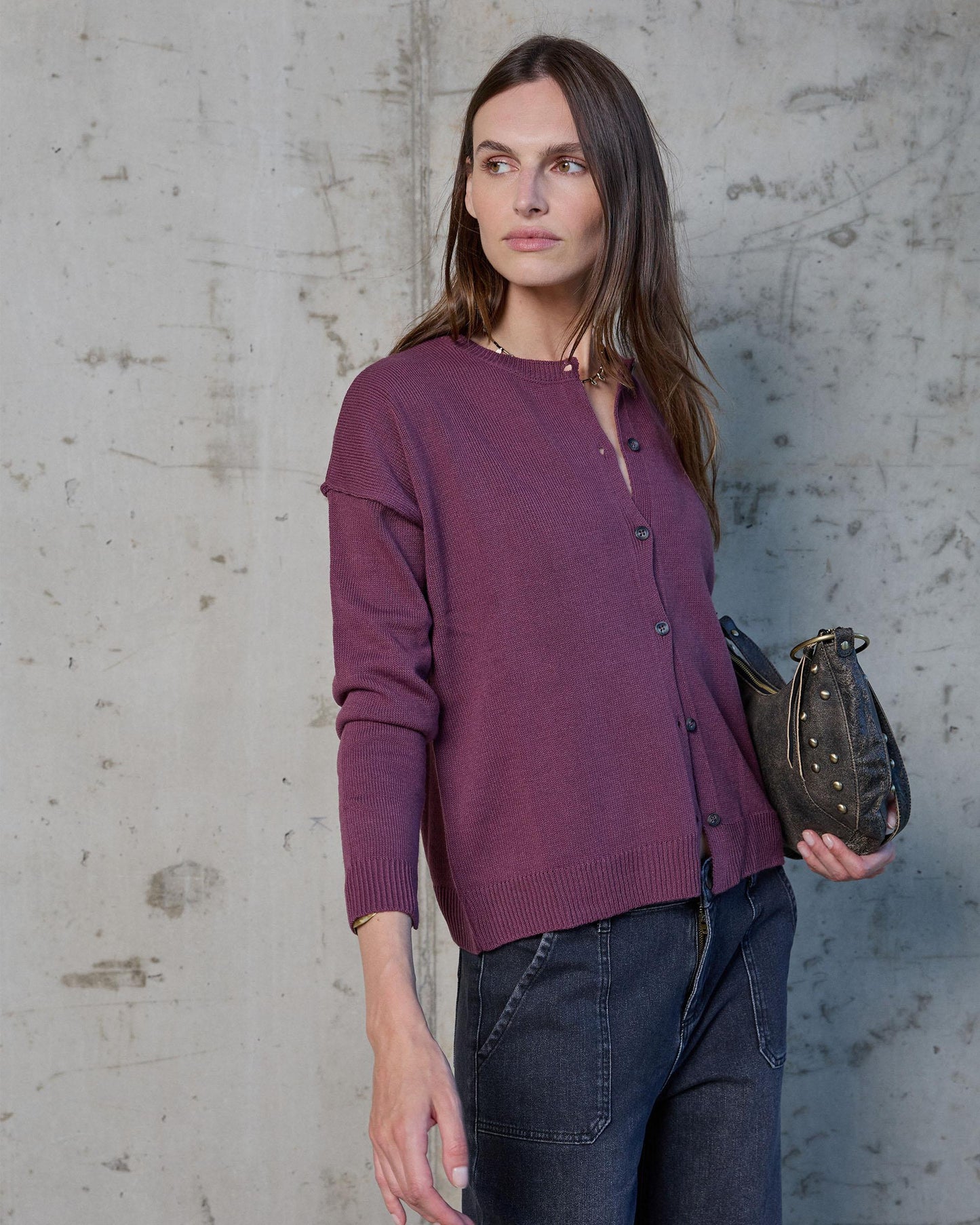 Casaco Rosa com Costura nos Ombros