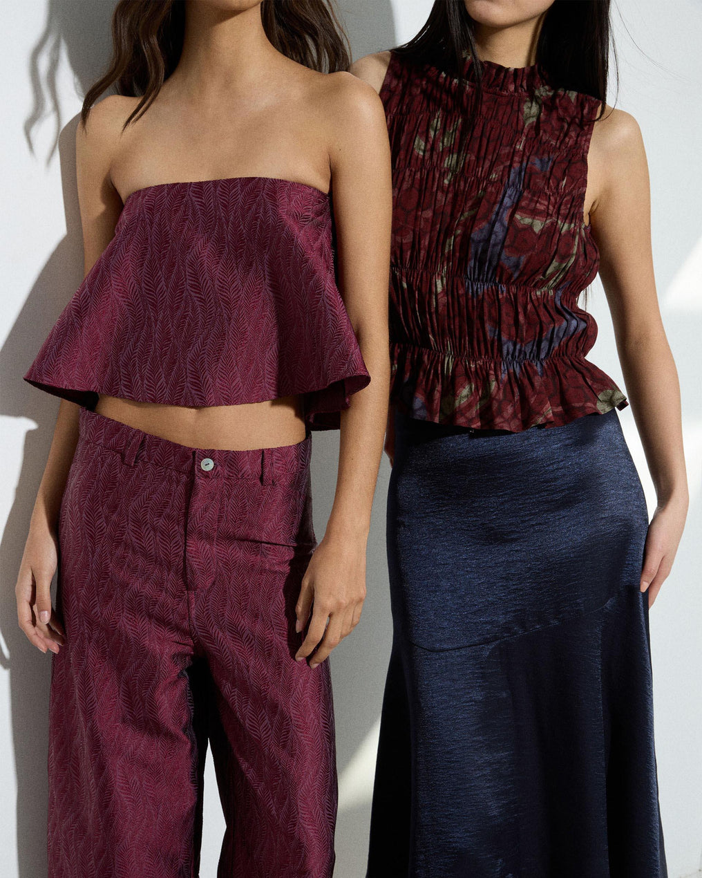 Garnet Textured Trousers