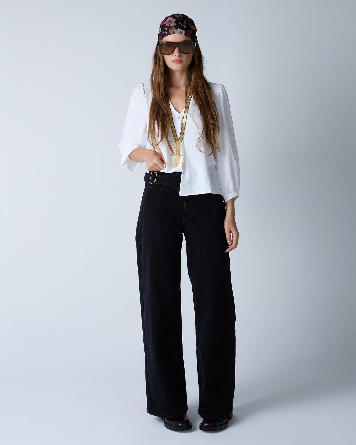 Jeans Belt Side Buckle Black