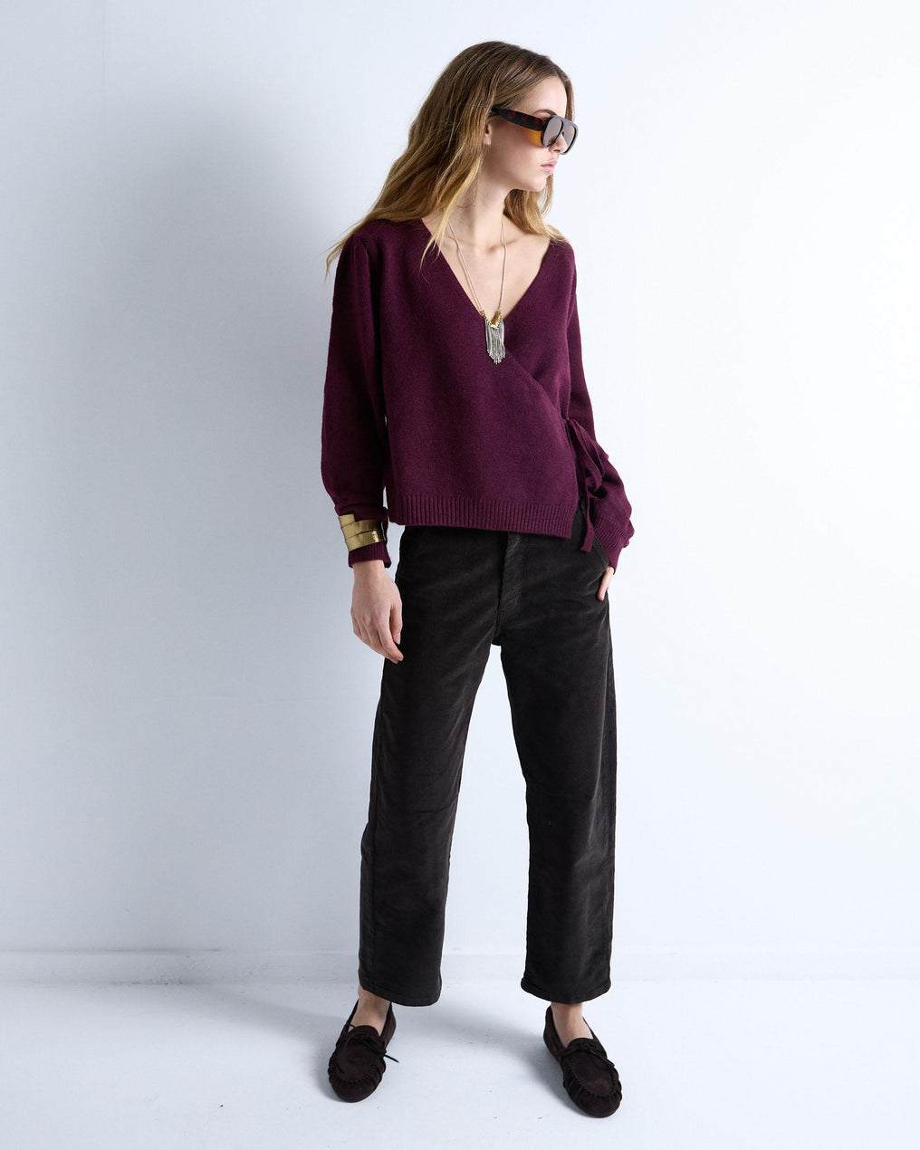 Pantalones Pana Balloon Marrón