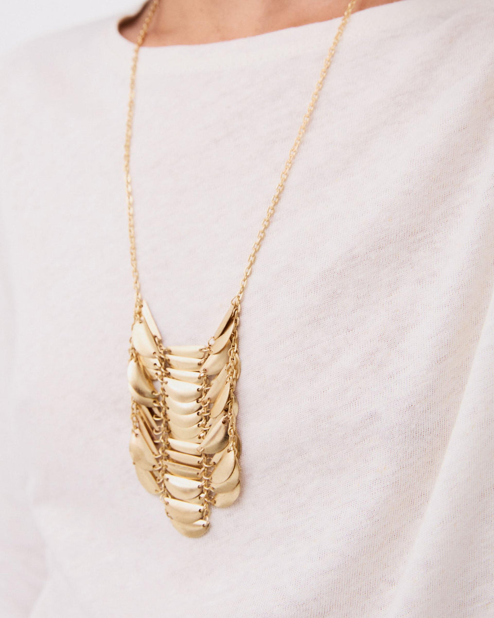 Collar Malla Semicírculos Oro