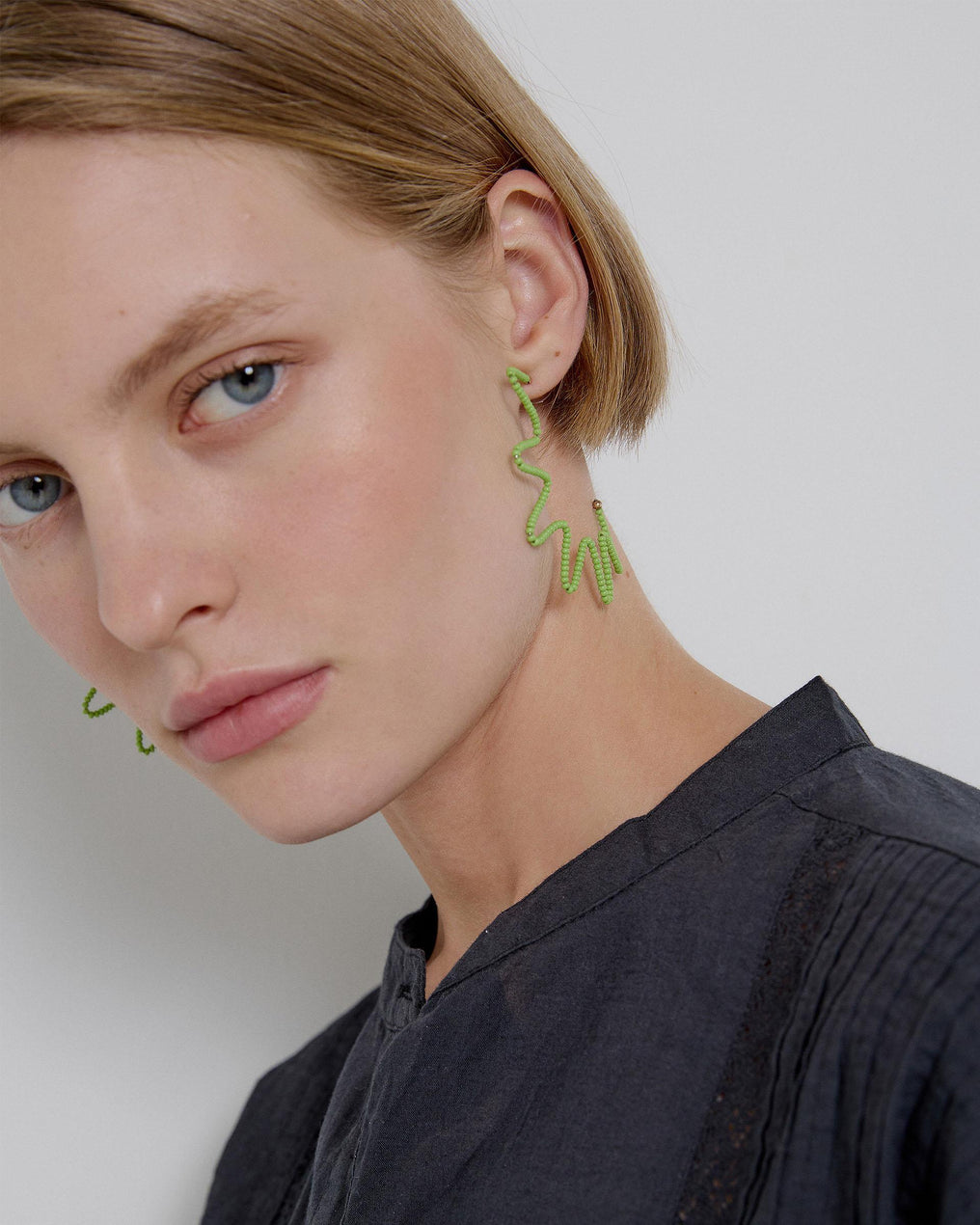 Pendientes Media Estrella Verde