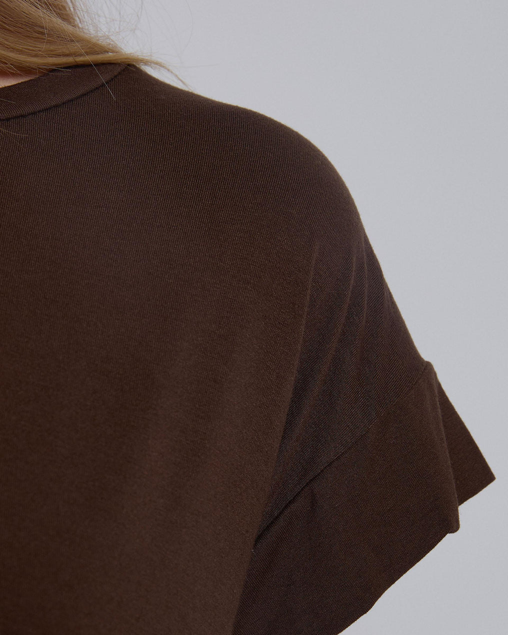 Brown Wide Sleeve T-Shirt