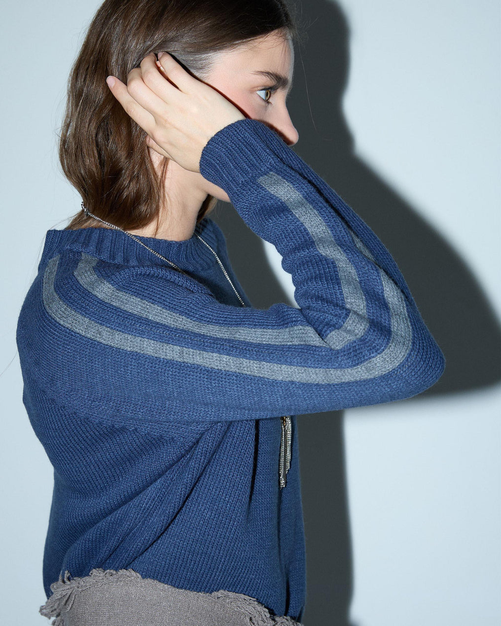 Jersey Rayas Mangas Azul