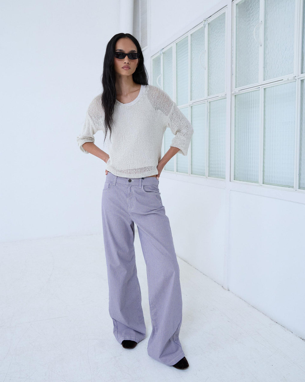 Jeans Rayas Azul