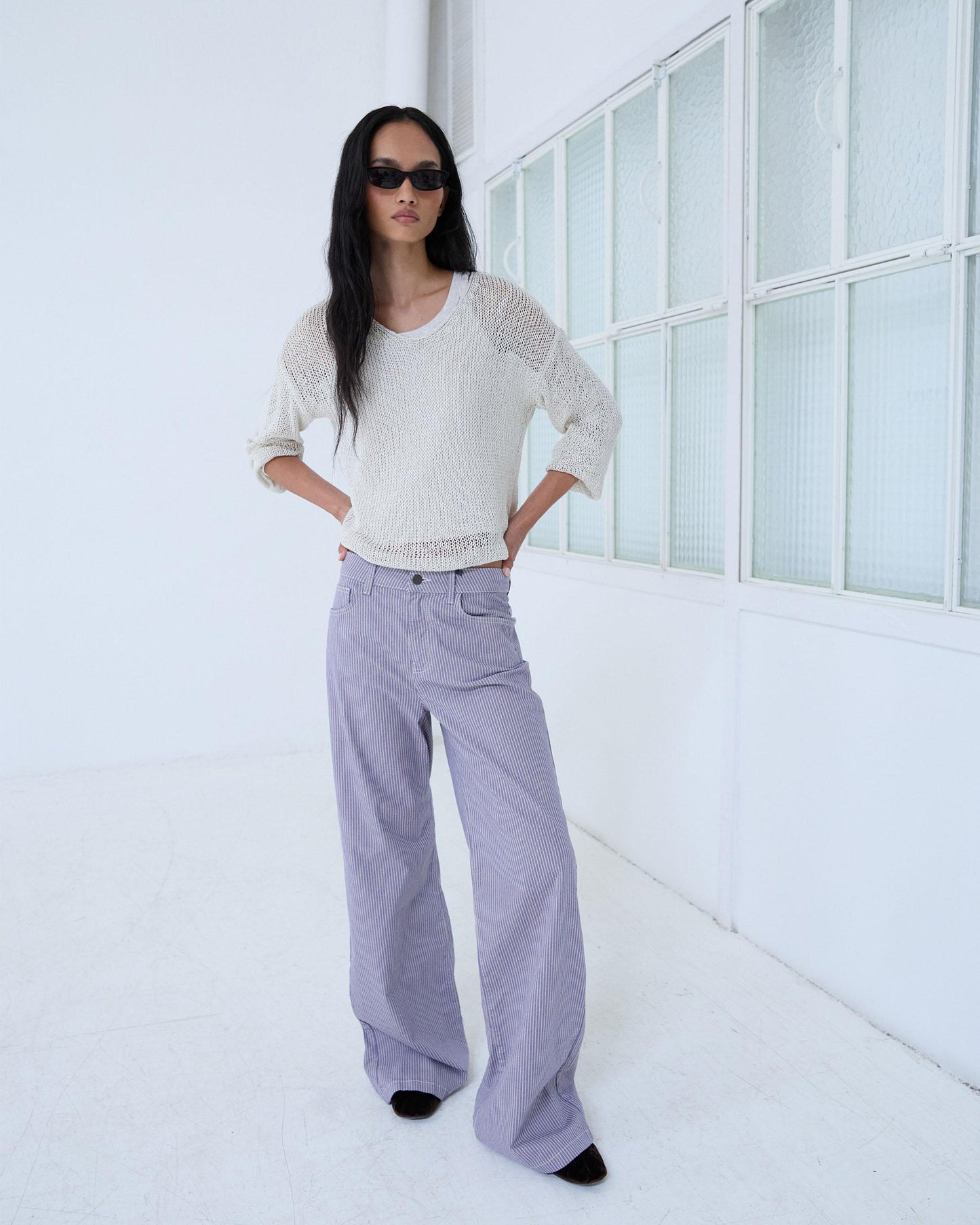 Jeans Rayas Azul