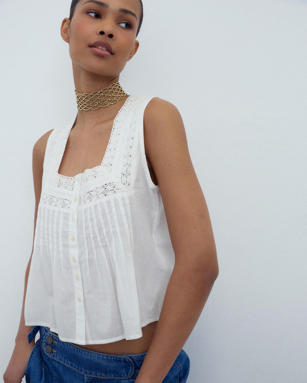 Top Puntillas Blanco