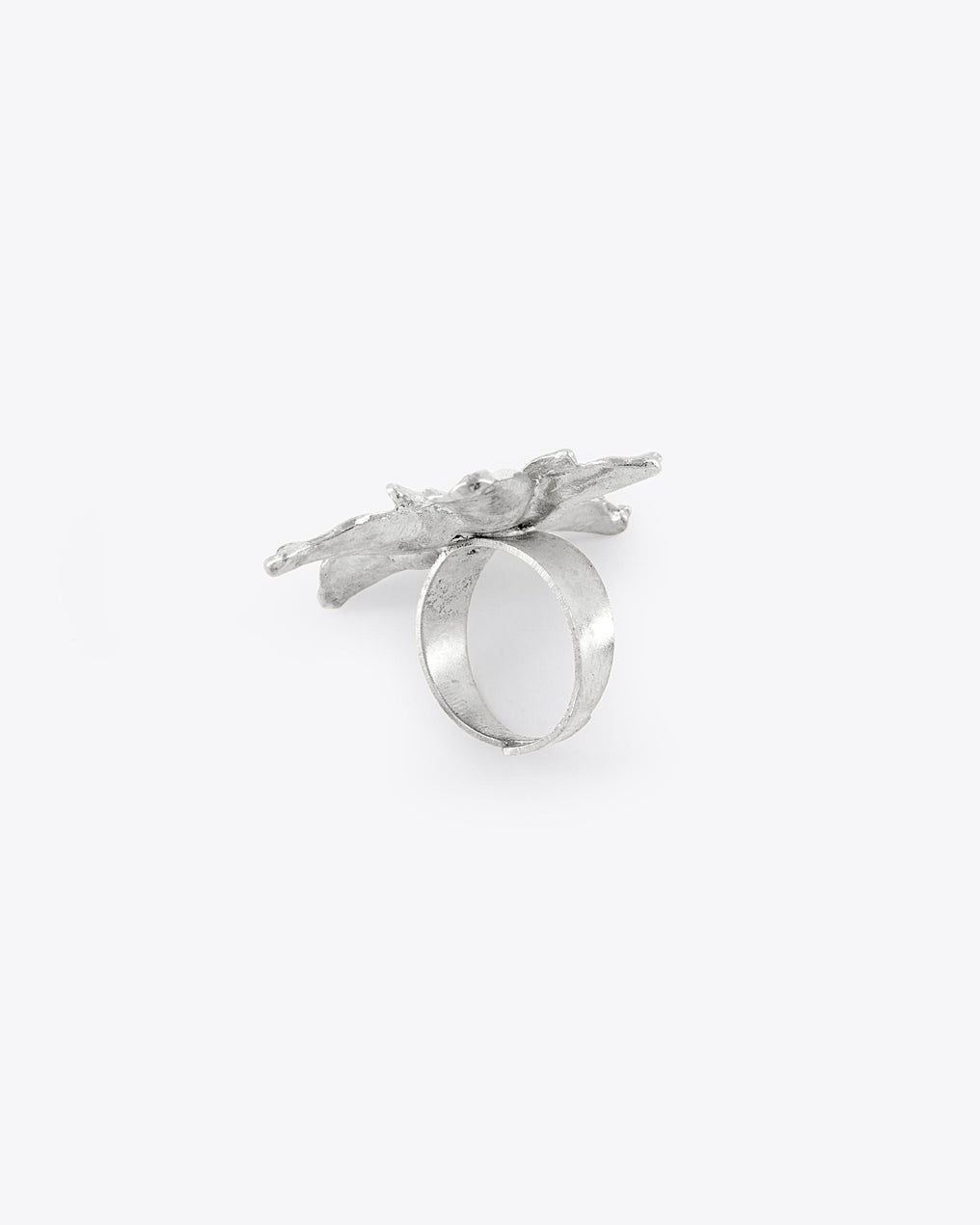 Anillo Flor Ajustable Plata