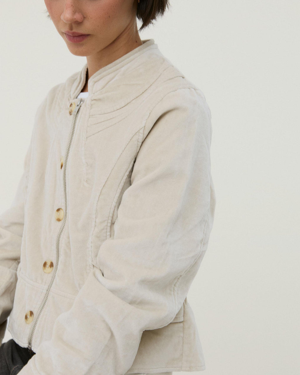 Chaqueta Velvetone Nervios Crudo