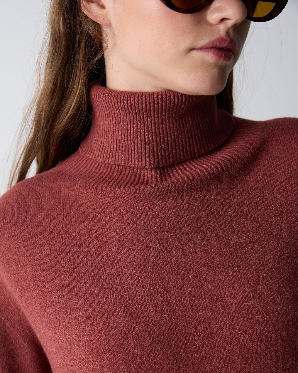 Terracotta Turtleneck Sweater