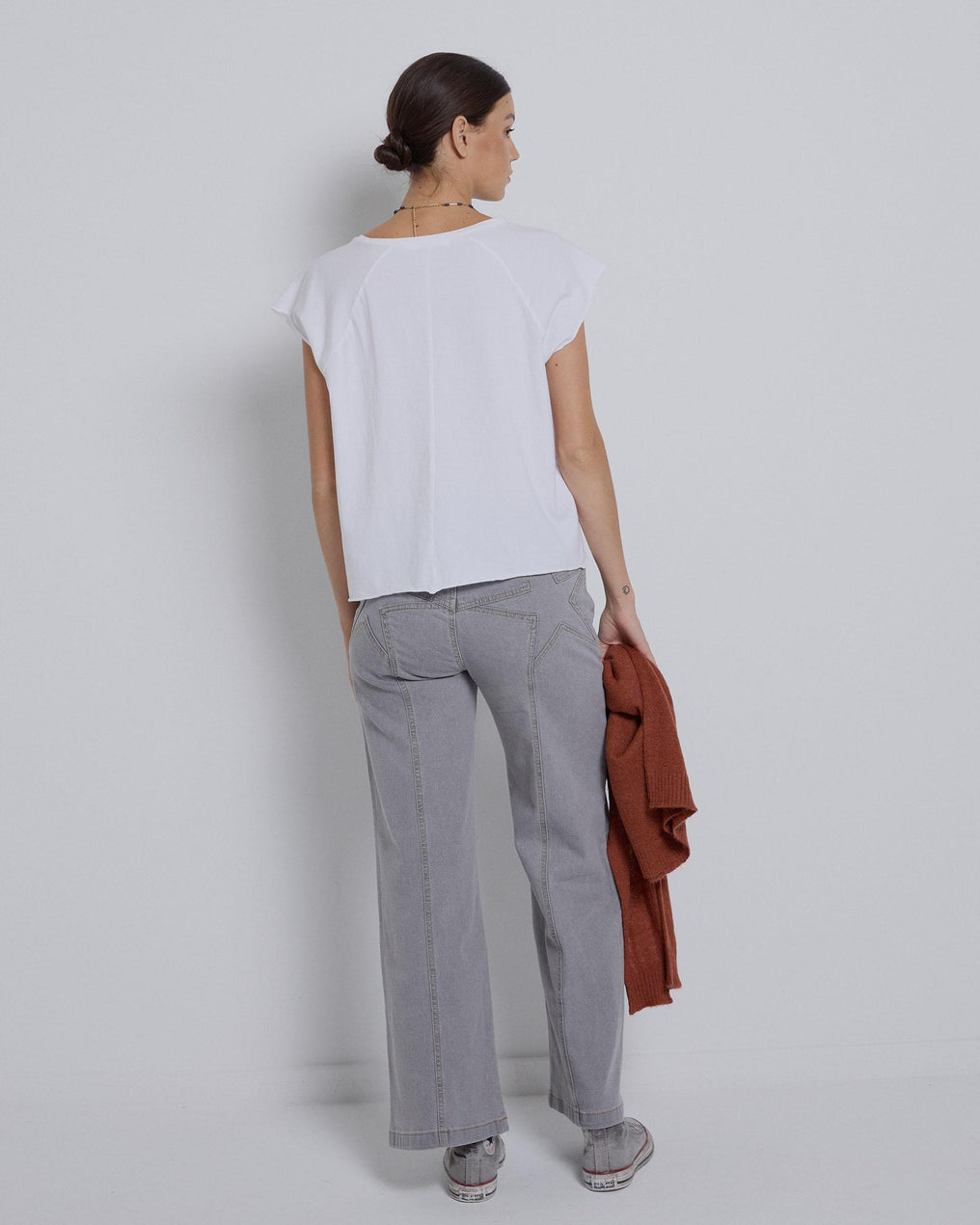 White Raglan Short Sleeve T-shirt