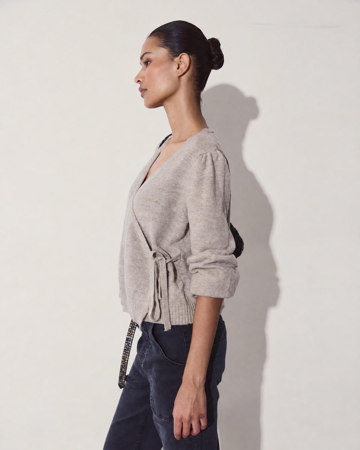 Chaqueta Cruzada Lazada Beige
